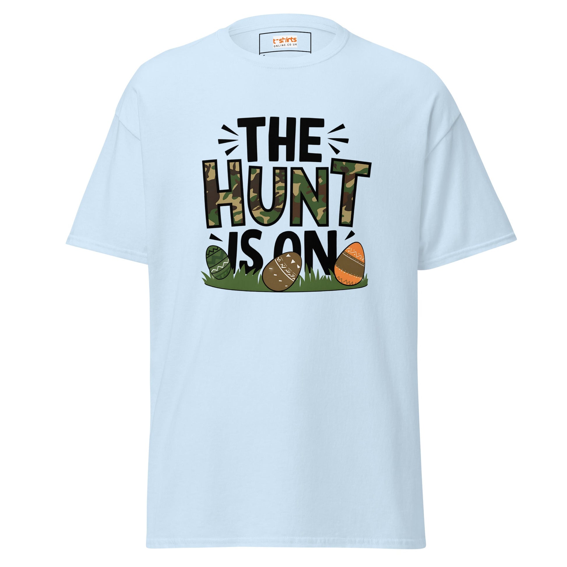 The Hunt is On | Easter T-Shirt - Light Blue - T-Shirts Online