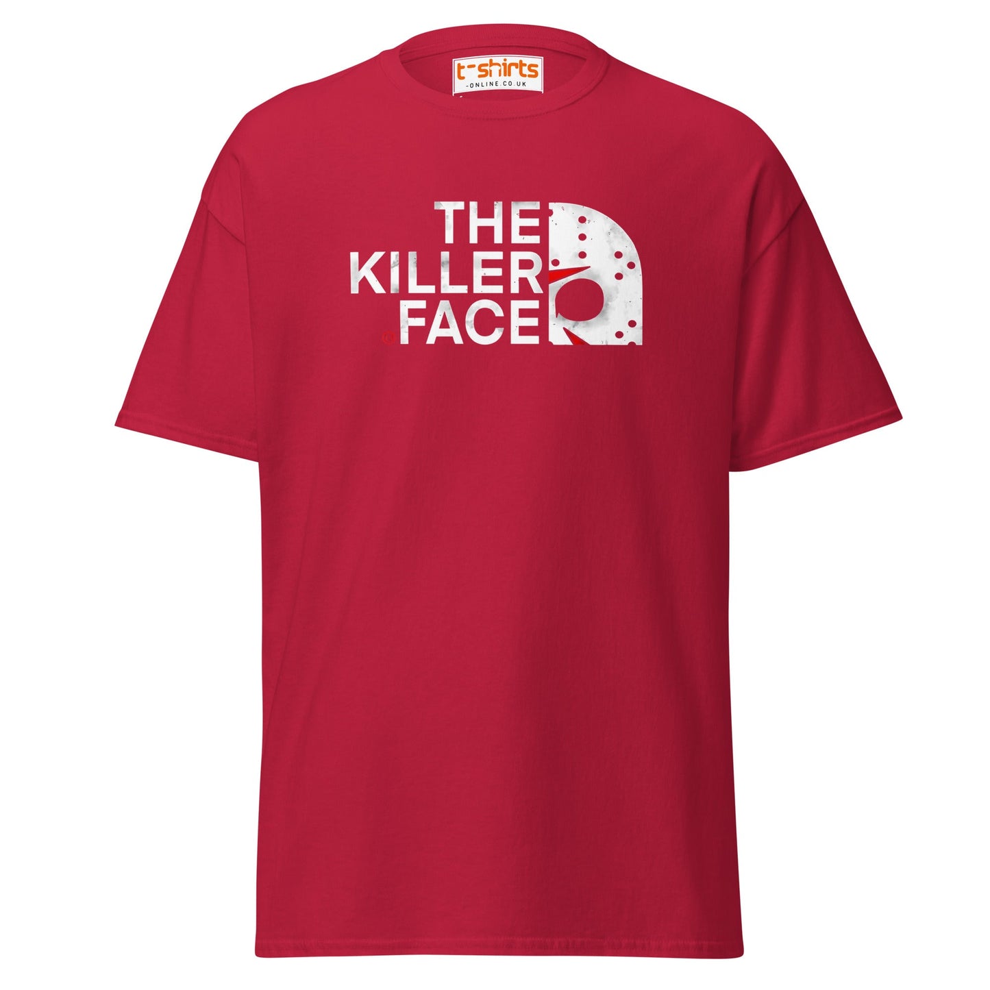 The Killer Face T-Shirt | Horror Parody Tee - Cardinal - T-Shirts Online