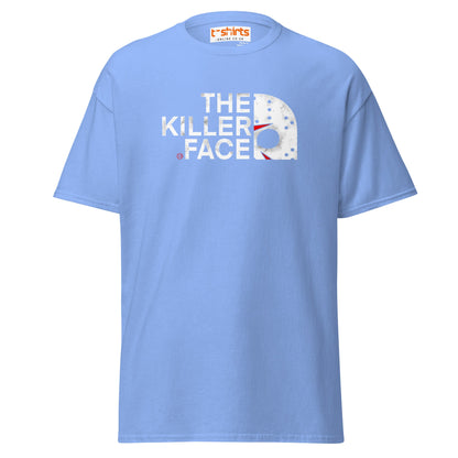The Killer Face T-Shirt | Horror Parody Tee - Carolina Blue - T-Shirts Online