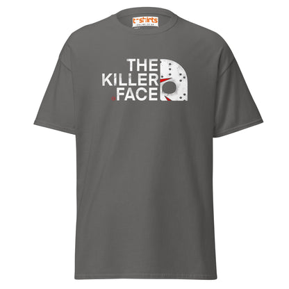 The Killer Face T-Shirt | Horror Parody Tee - Charcoal - T-Shirts Online