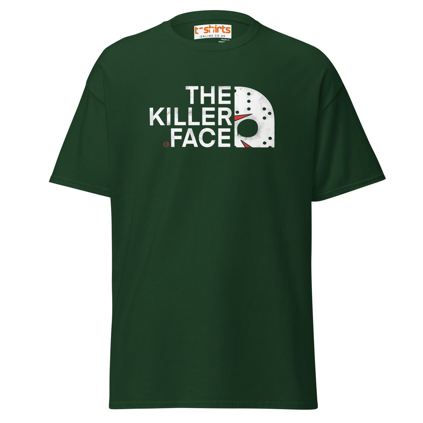 The Killer Face T-Shirt | Horror Parody Tee - Forest Green - T-Shirts Online