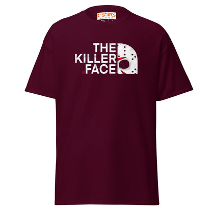 The Killer Face T-Shirt | Horror Parody Tee - Maroon - T-Shirts Online