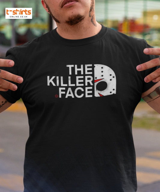 The Killer Face T-Shirt | Horror Parody Tee - Maroon - T-Shirts Online