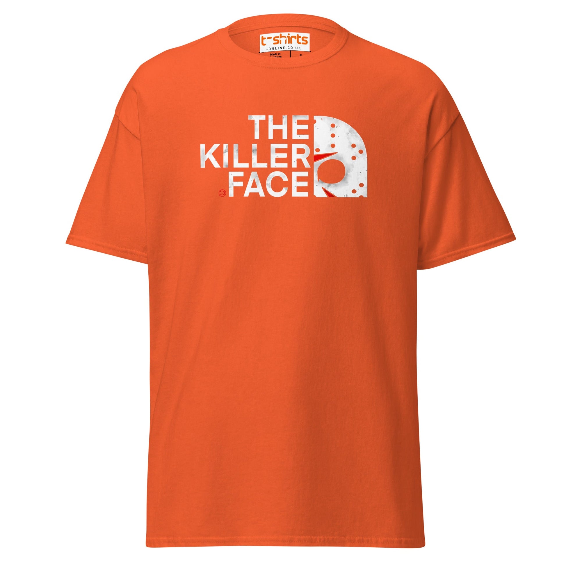 The Killer Face T-Shirt | Horror Parody Tee - Orange - T-Shirts Online