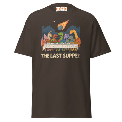 The Last Supper Dinosaur Meteor T-Shirt - Dark Chocolate - T-Shirts Online
