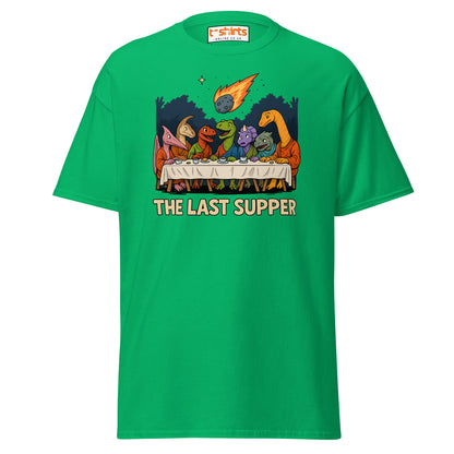 The Last Supper Dinosaur Meteor T-Shirt - Irish Green - T-Shirts Online