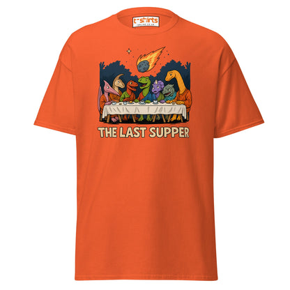 The Last Supper Dinosaur Meteor T-Shirt - Orange - T-Shirts Online
