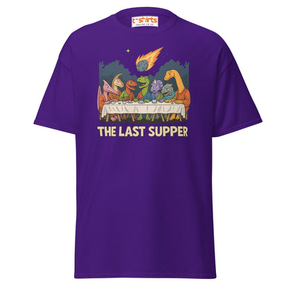 The Last Supper Dinosaur Meteor T-Shirt - Purple - T-Shirts Online