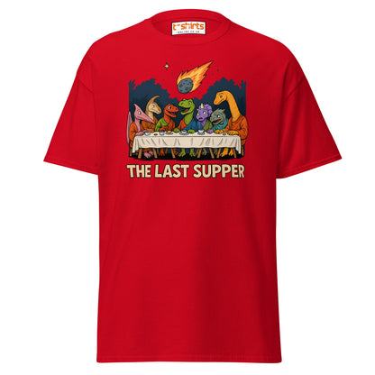 The Last Supper Dinosaur Meteor T-Shirt - Red - T-Shirts Online