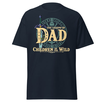 The Legend of Dad: Children of the Wild Funny Gaming T-Shirt - Navy - T-Shirts Online