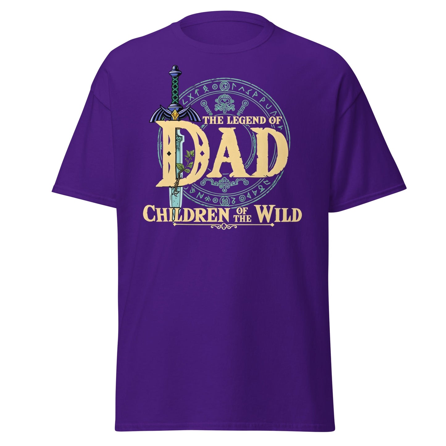 The Legend of Dad: Children of the Wild Funny Gaming T-Shirt - Purple - T-Shirts Online