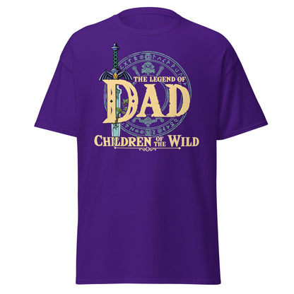 The Legend of Dad: Children of the Wild Funny Gaming T-Shirt - Purple - T-Shirts Online