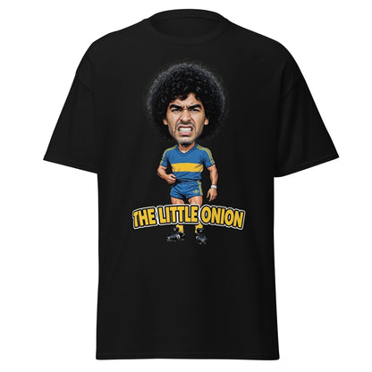 The Little Onion Football Legend Caricature T-Shirt - Black - T-Shirts Online