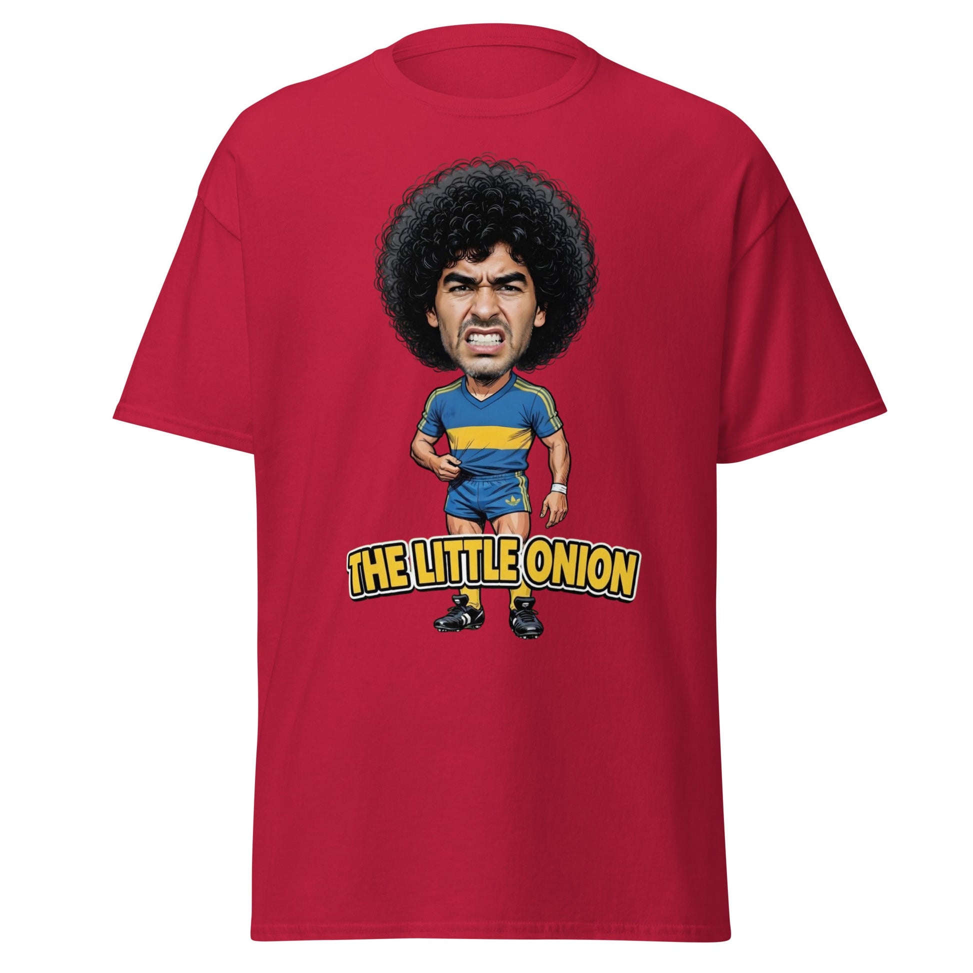 The Little Onion Football Legend Caricature T-Shirt - Cardinal - T-Shirts Online