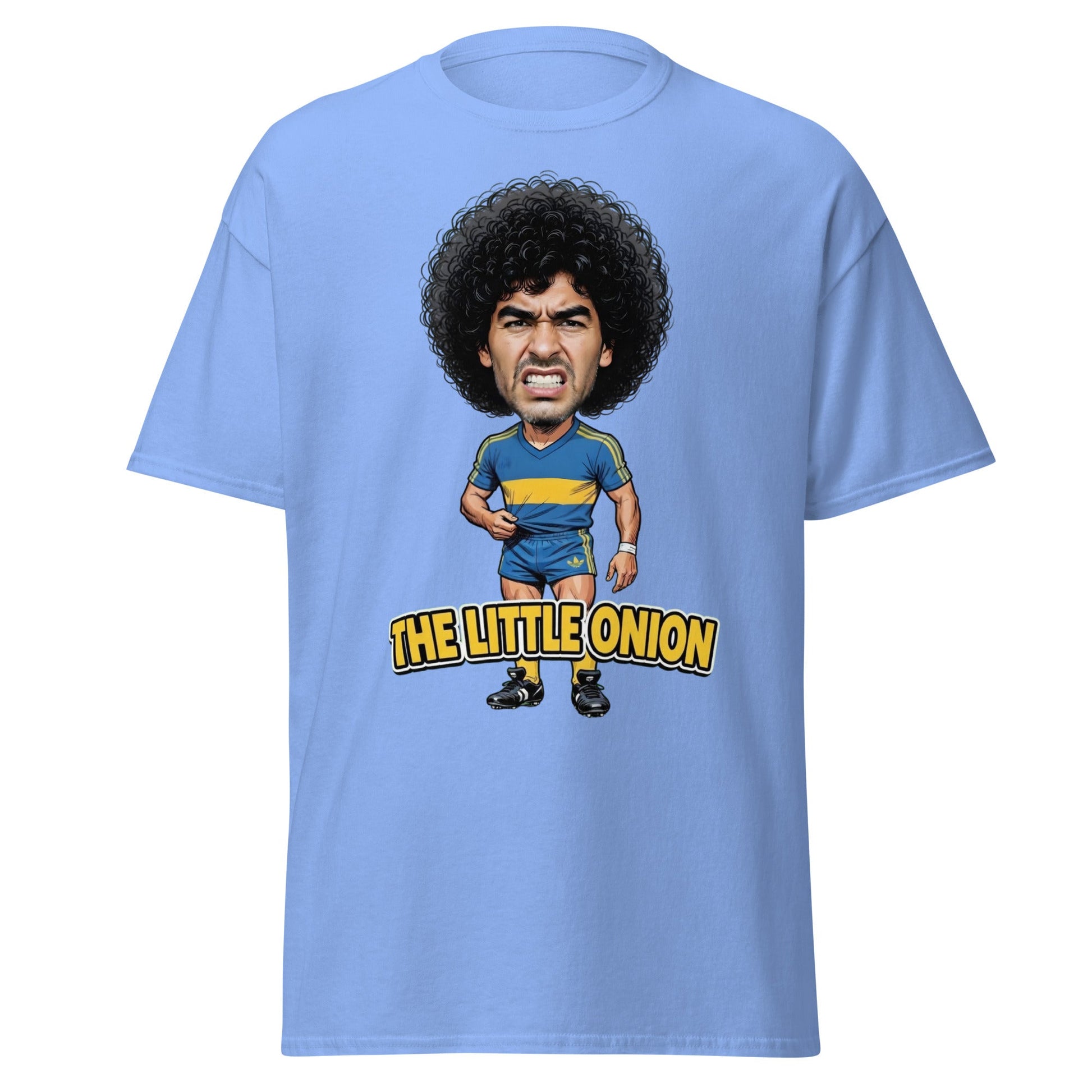 The Little Onion Football Legend Caricature T-Shirt - Carolina Blue - T-Shirts Online