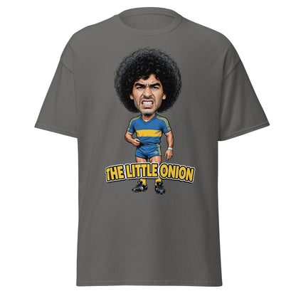 The Little Onion Football Legend Caricature T-Shirt - Charcoal - T-Shirts Online