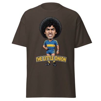 The Little Onion Football Legend Caricature T-Shirt - Dark Chocolate - T-Shirts Online