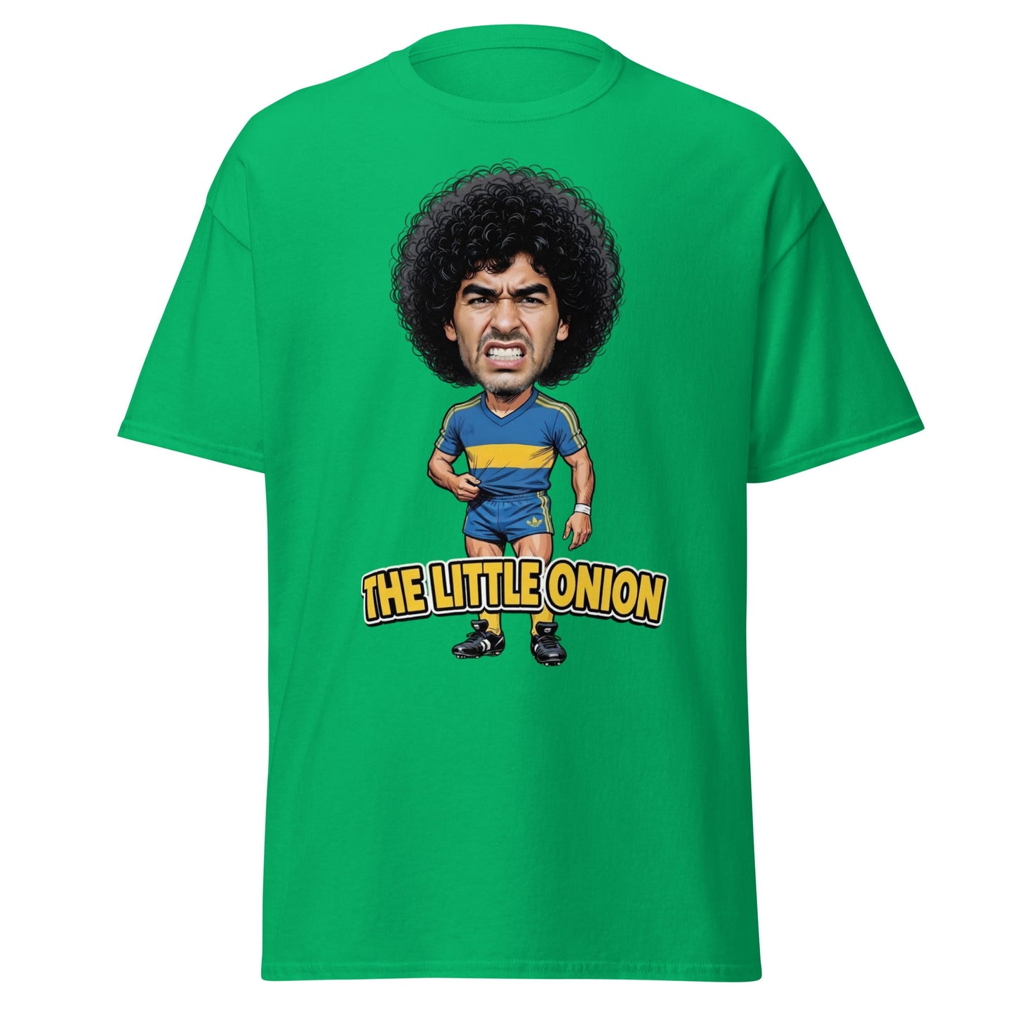 The Little Onion Football Legend Caricature T-Shirt - Irish Green - T-Shirts Online