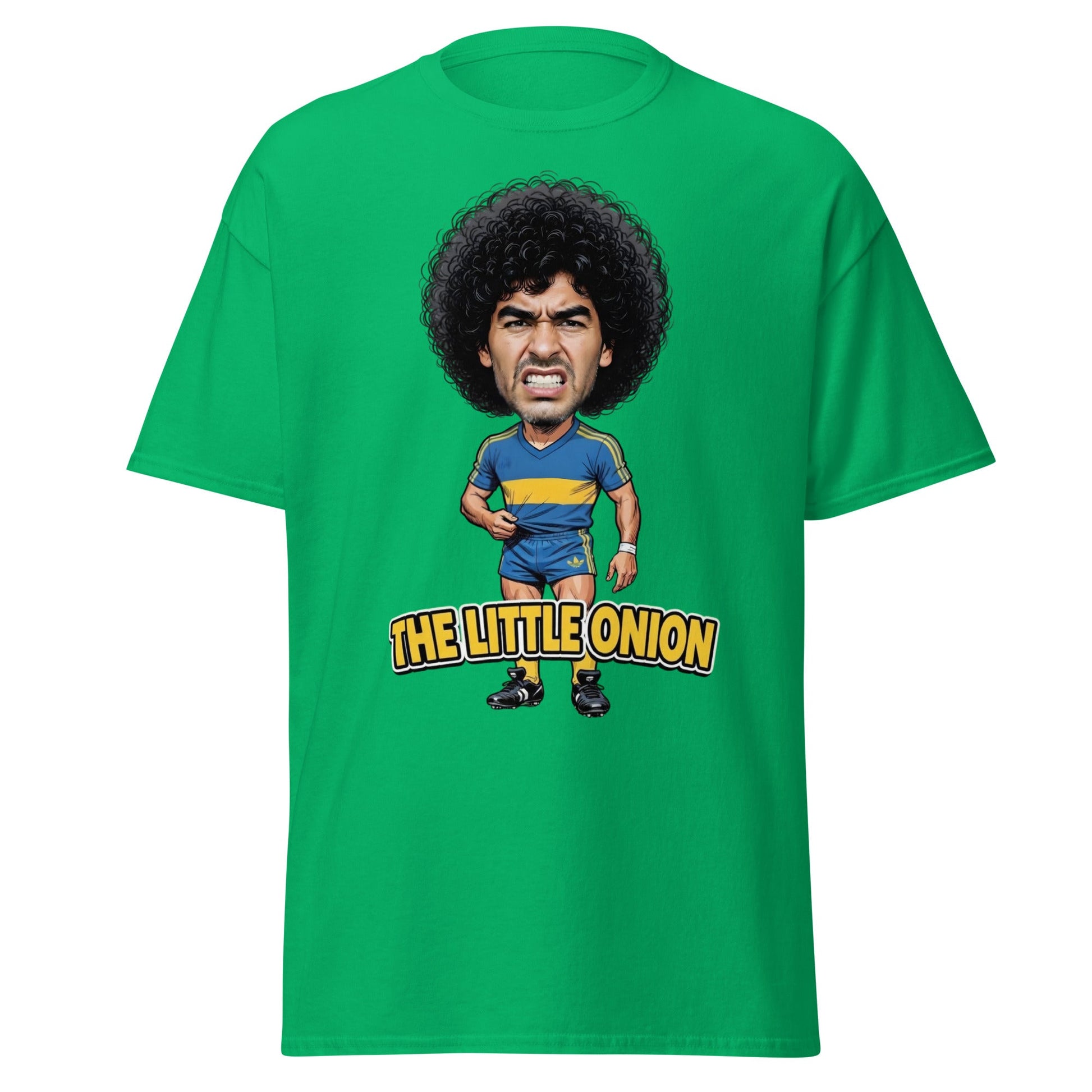 The Little Onion Football Legend Caricature T-Shirt - Irish Green - T-Shirts Online