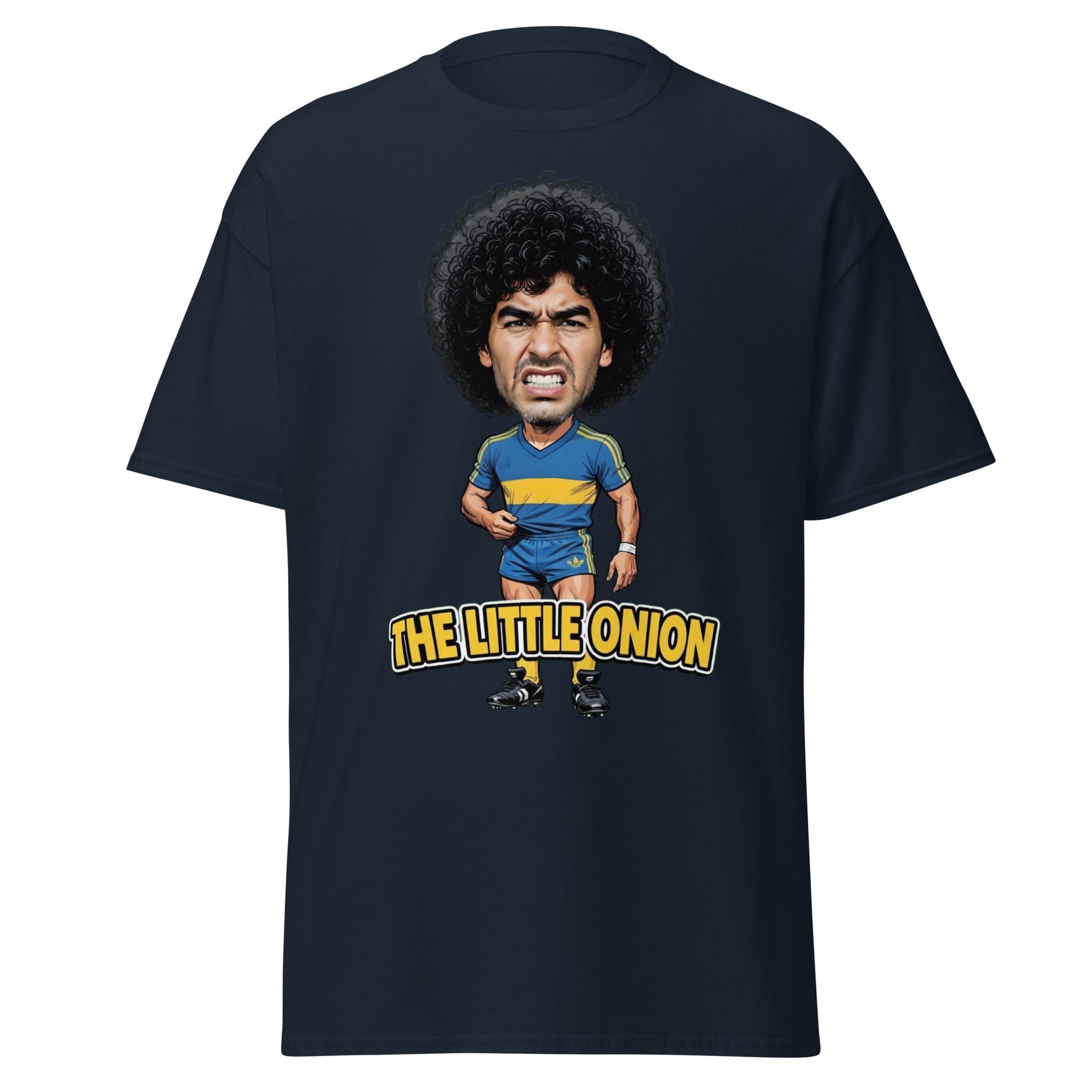 The Little Onion Football Legend Caricature T-Shirt - Navy - T-Shirts Online