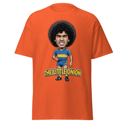 The Little Onion Football Legend Caricature T-Shirt - Orange - T-Shirts Online