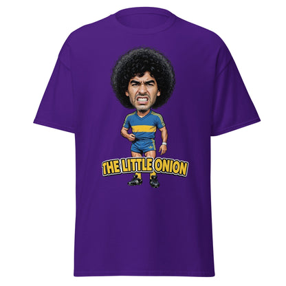 The Little Onion Football Legend Caricature T-Shirt - Purple - T-Shirts Online