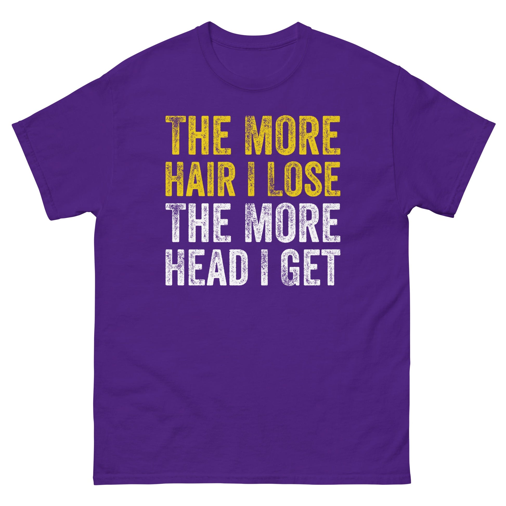 The More Hair I Lose | Adult Funny T Shirt - Purple - T-Shirts Online