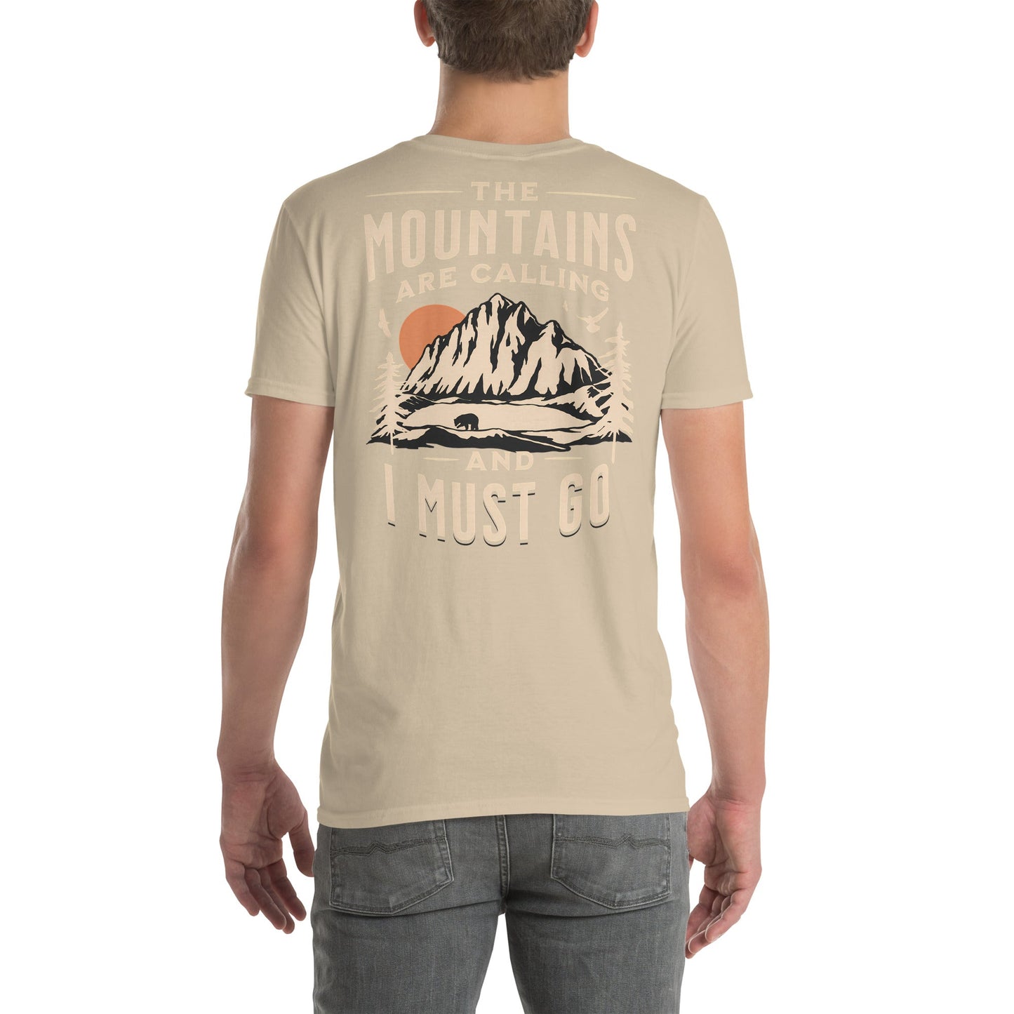 The Mountains are Calling T-Shirt - Outdoor Tee - Sand - T-Shirts Online