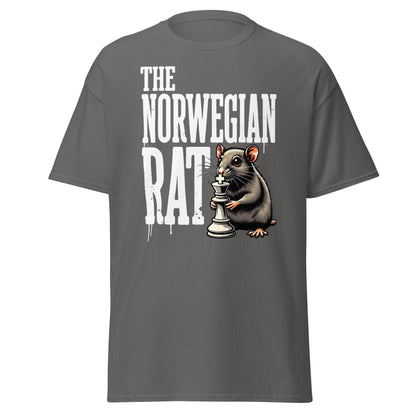 The Norwegian Rat Chess T-Shirt | Grandmaster Strategy Tee - Charcoal - T-Shirts Online