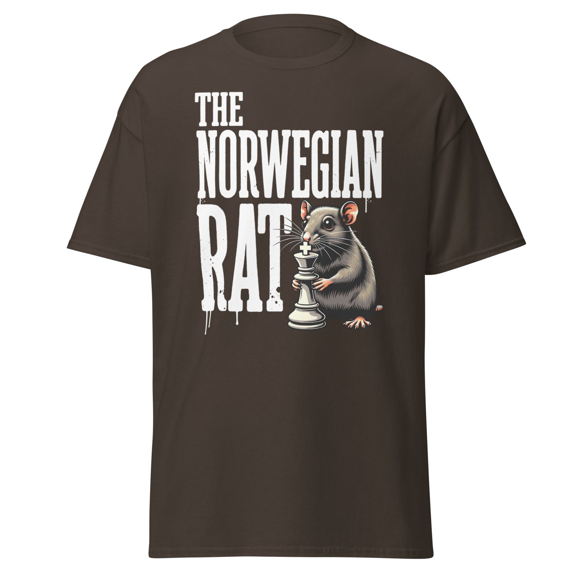 The Norwegian Rat Chess T-Shirt | Grandmaster Strategy Tee - Dark Chocolate - T-Shirts Online