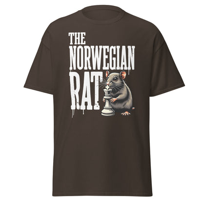 The Norwegian Rat Chess T-Shirt | Grandmaster Strategy Tee - Dark Chocolate - T-Shirts Online