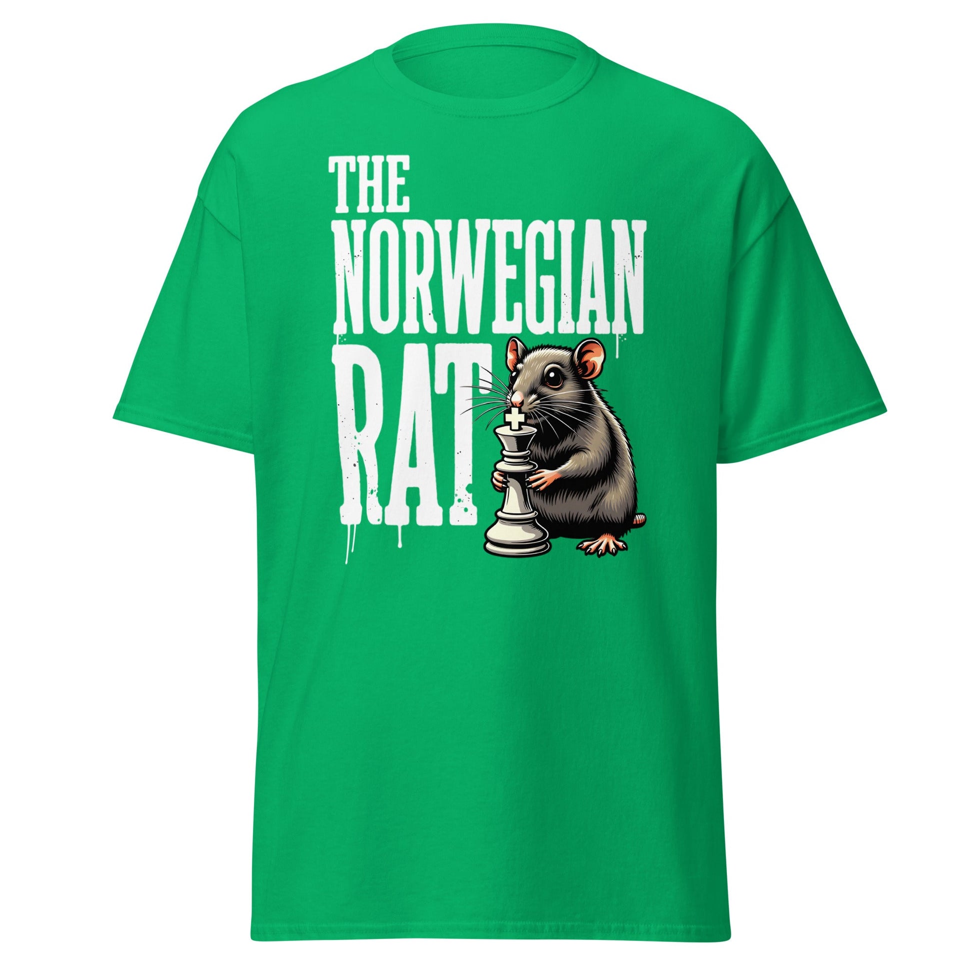 The Norwegian Rat Chess T-Shirt | Grandmaster Strategy Tee - Irish Green - T-Shirts Online