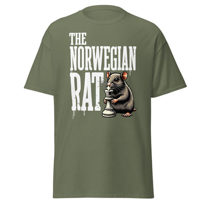 The Norwegian Rat Chess T-Shirt | Grandmaster Strategy Tee - Military Green - T-Shirts Online