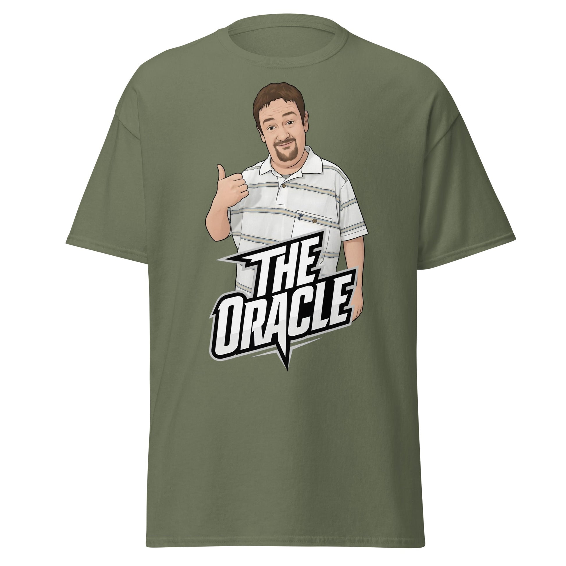 The Oracle Benidorm T-Shirt | Geoff Maltby Funny Fan Tee - Military Green - T-Shirts Online