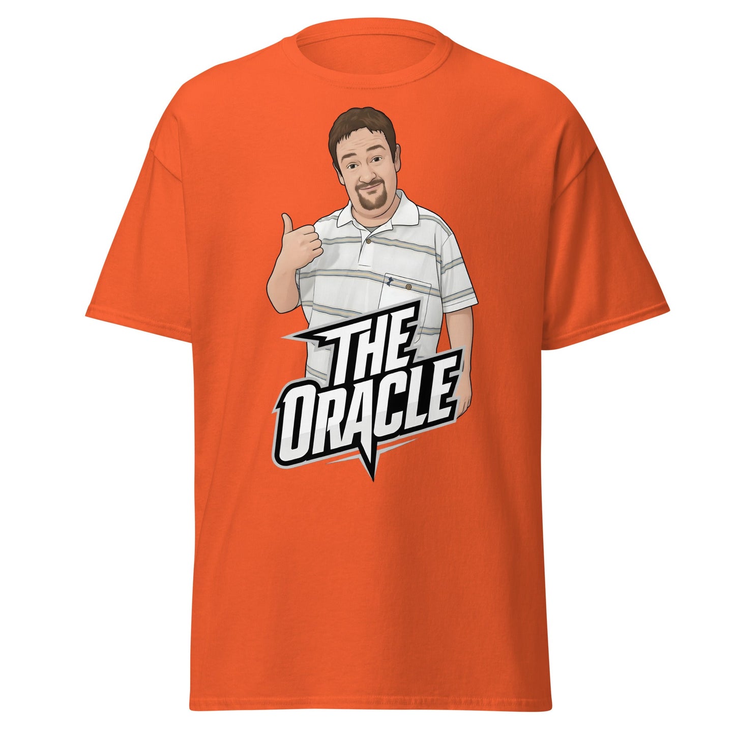 The Oracle Benidorm T-Shirt | Geoff Maltby Funny Fan Tee - Orange - T-Shirts Online
