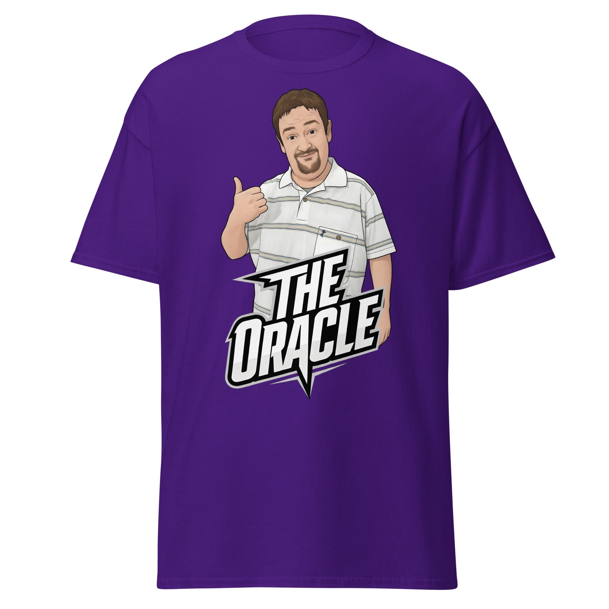 The Oracle Benidorm T-Shirt | Geoff Maltby Funny Fan Tee - Purple - T-Shirts Online