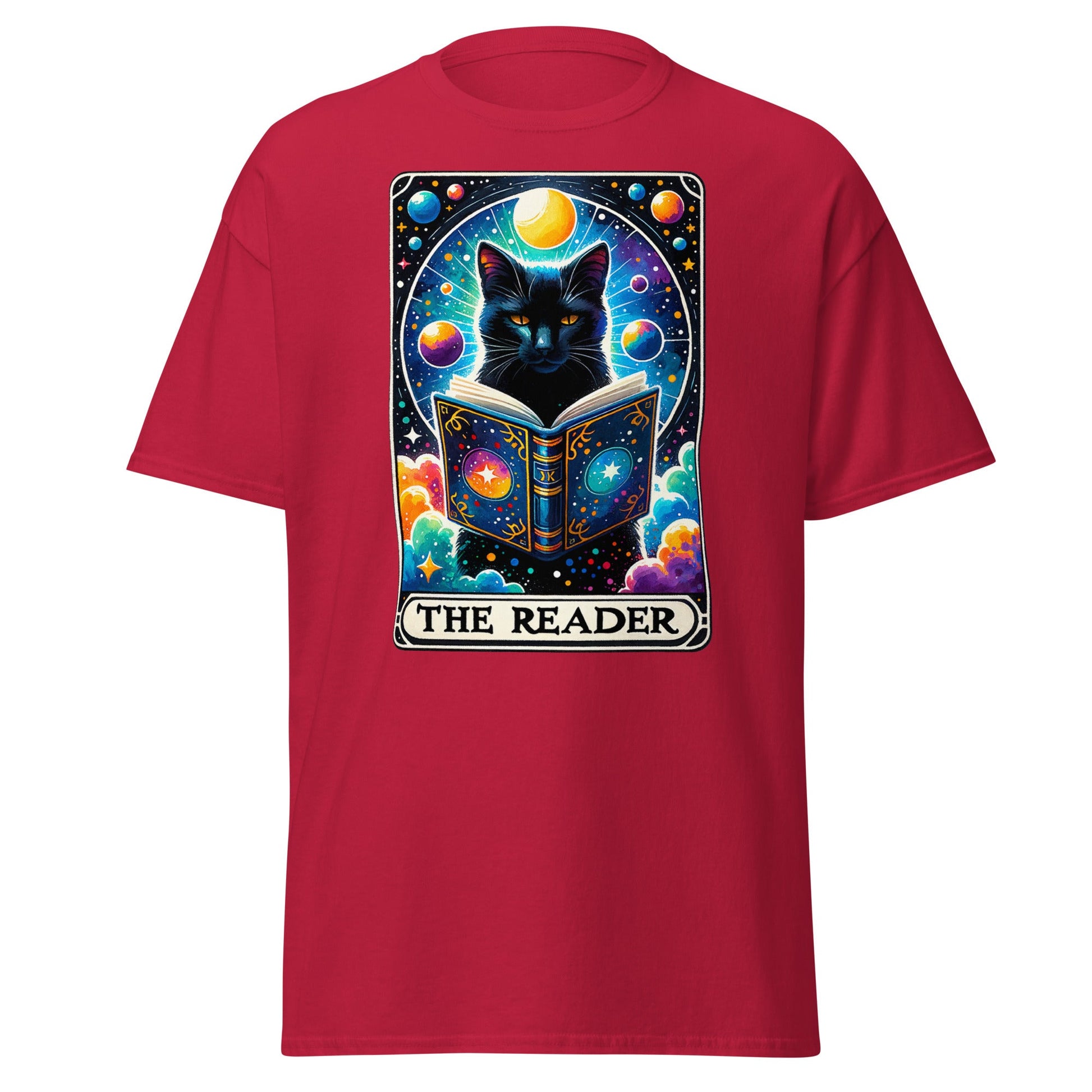 'The Reader' Cat Tarot | Tarot Card T-Shirt - Cardinal - T-Shirts Online