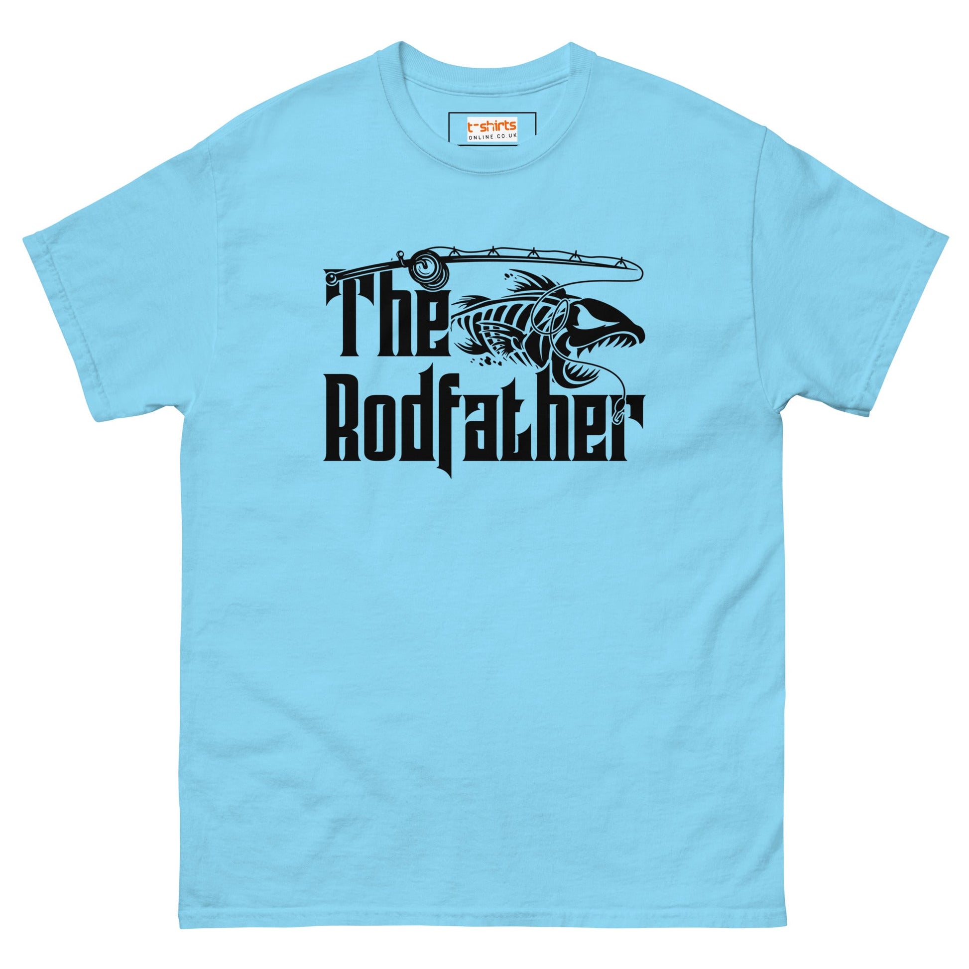 The Rodfather | Men's Fishing T-Shirt - Sky - T-Shirts Online