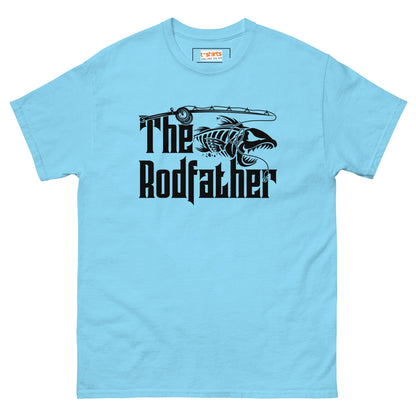 The Rodfather | Men's Fishing T-Shirt - Sky - T-Shirts Online