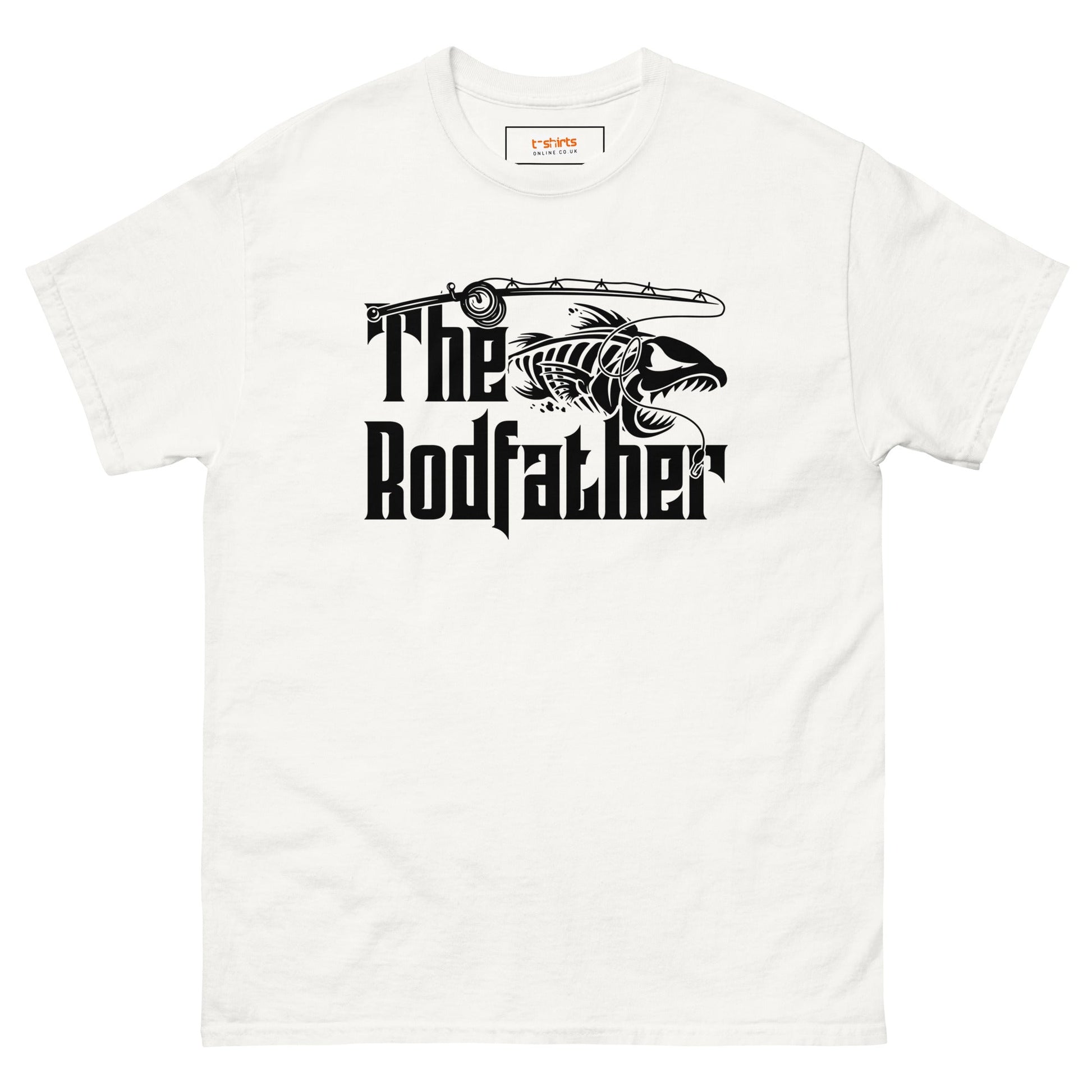 The Rodfather | Men's Fishing T-Shirt - White - T-Shirts Online