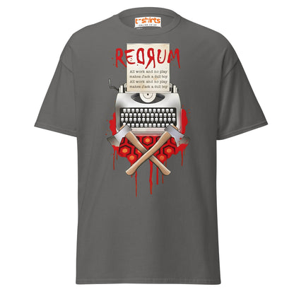 The Shining Jack T-Shirt | Vintage Typewriter Tee - Charcoal - T-Shirts Online