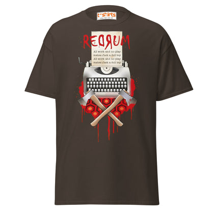 The Shining Jack T-Shirt | Vintage Typewriter Tee - Dark Chocolate - T-Shirts Online