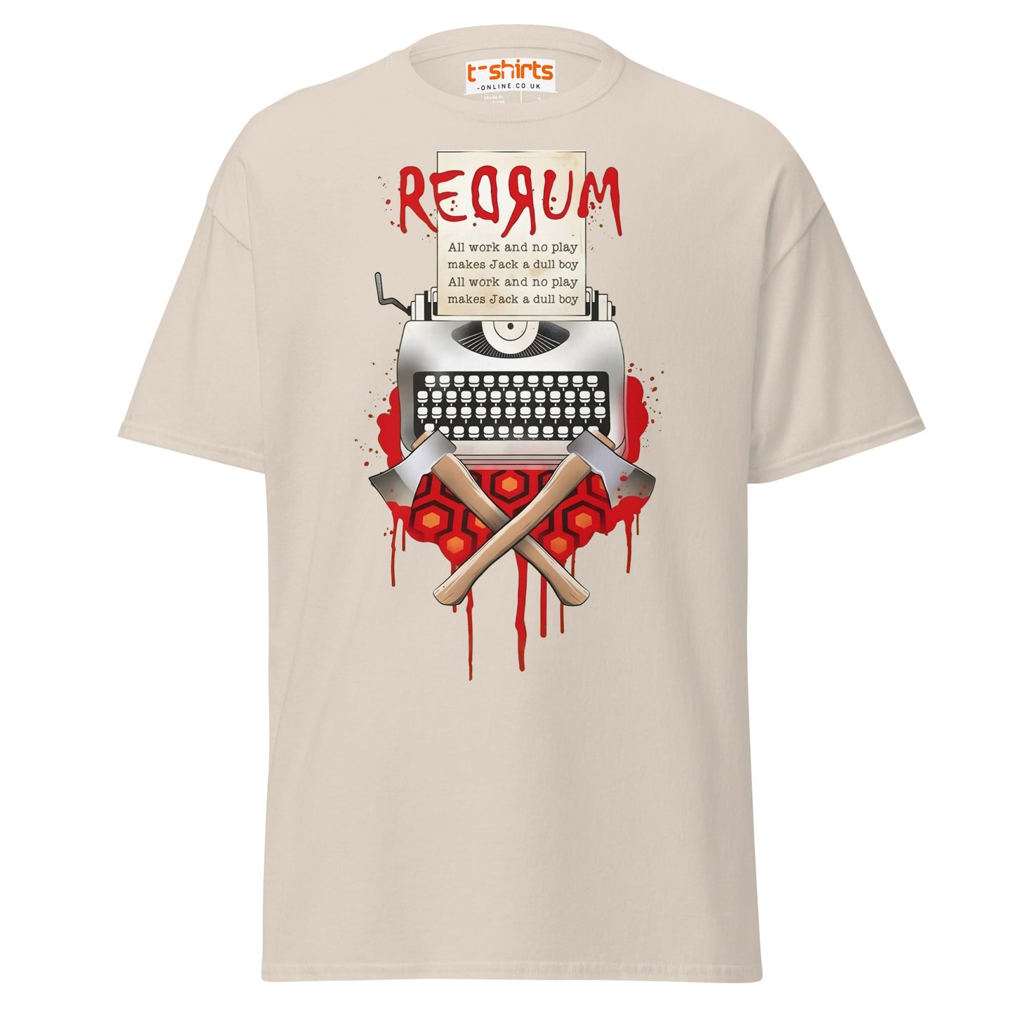 The Shining Jack T-Shirt | Vintage Typewriter Tee - Natural - T-Shirts Online