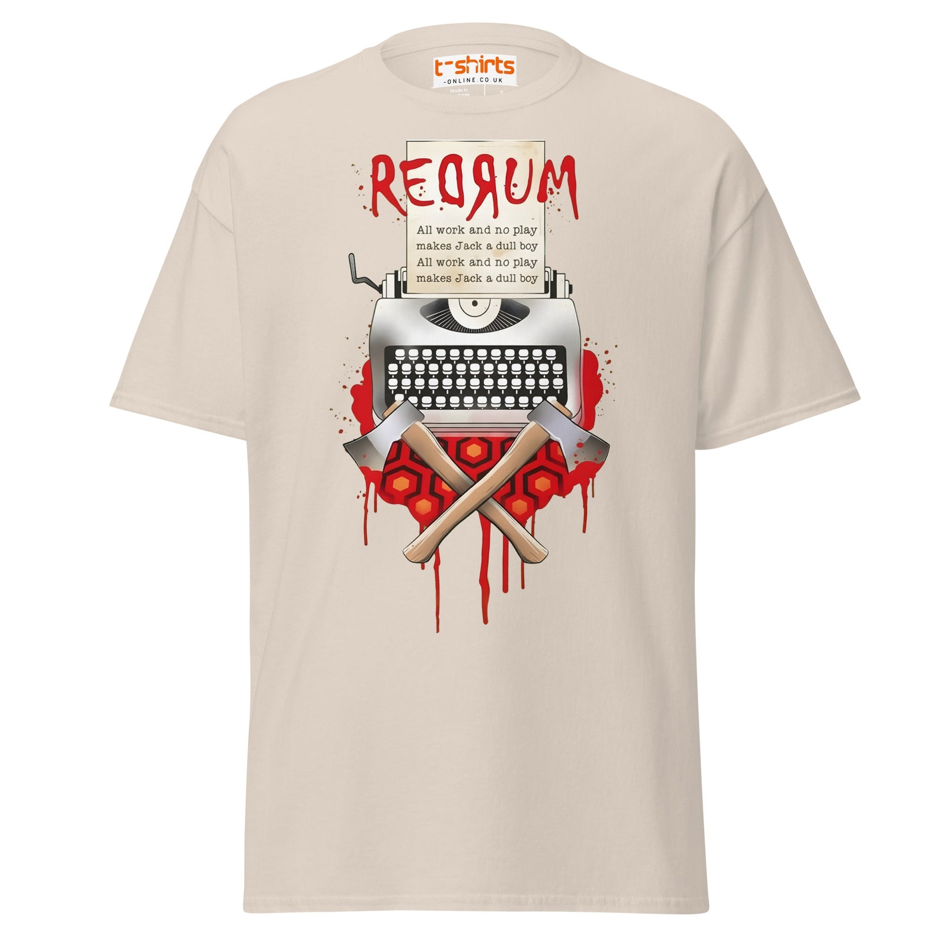 The Shining Jack T-Shirt | Vintage Typewriter Tee - Natural - T-Shirts Online