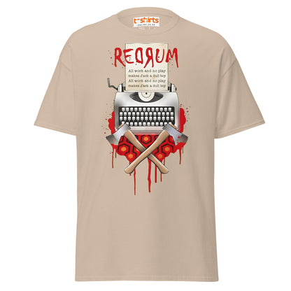 The Shining Jack T-Shirt | Vintage Typewriter Tee - Sand - T-Shirts Online