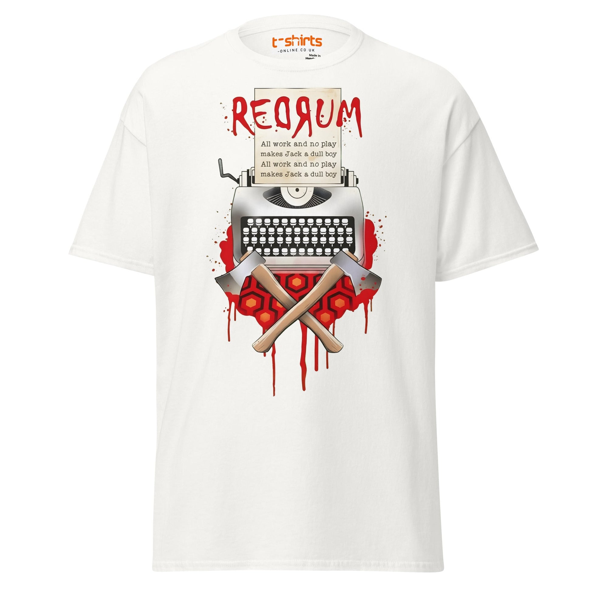The Shining Jack T-Shirt | Vintage Typewriter Tee - White - T-Shirts Online