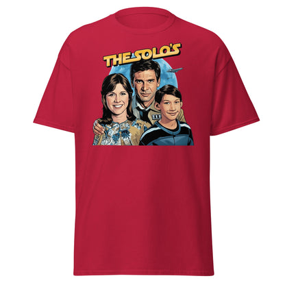The Solos' Family Portrait T-Shirt | Retro Sci - Fi Fan Apparel - Cardinal - T-Shirts Online