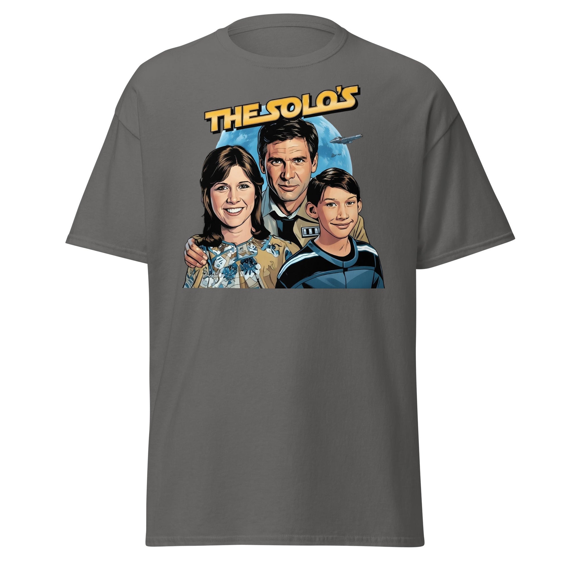 The Solos' Family Portrait T-Shirt | Retro Sci - Fi Fan Apparel - Charcoal - T-Shirts Online