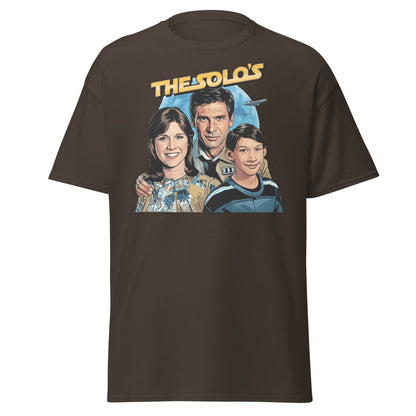 The Solos' Family Portrait T-Shirt | Retro Sci - Fi Fan Apparel - Dark Chocolate - T-Shirts Online