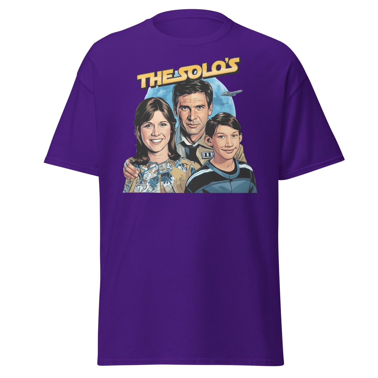 The Solos' Family Portrait T-Shirt | Retro Sci - Fi Fan Apparel - Purple - T-Shirts Online